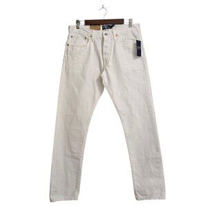 Polo Ralph Lauren The Sullivan Slim Button Fly Jeans in Porcelain NWT Sz 31x30